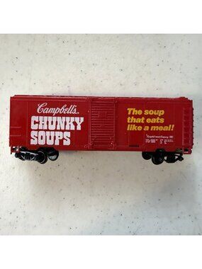 Vintage Life-Like Campbells Chunky Soups Red Cargo HO Train Car NO BOX - GC